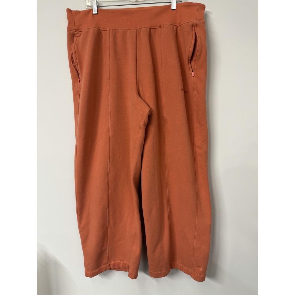 Athleta Women's‎ 1X Orange Brooklyn Heights High Rise Wide Leg Everyday Pants